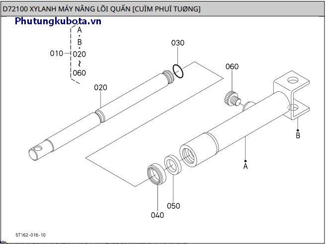 xilanh máy nâng lõi cuốn - cụm phụ tùng